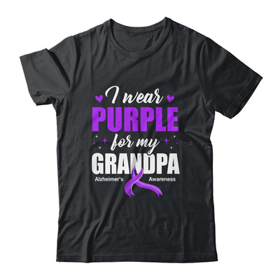 Support I Wear Purple For My Grandpa Alzheimer's Awareness Shirt & Hoodie | teecentury