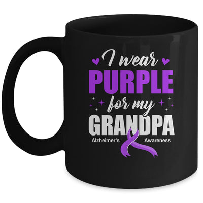 Support I Wear Purple For My Grandpa Alzheimer's Awareness Mug | teecentury