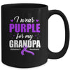 Support I Wear Purple For My Grandpa Alzheimer's Awareness Mug | teecentury