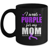 Support I Wear Purple For My Mom Alzheimer's Awareness Mug | teecentury