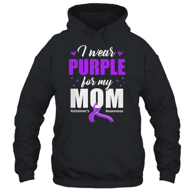 Support I Wear Purple For My Mom Alzheimer's Awareness Shirt & Hoodie | teecentury