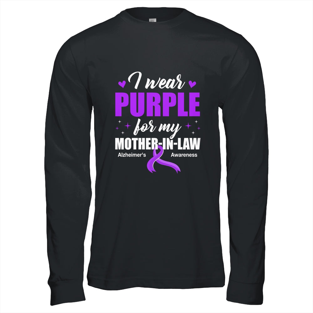 Support I Wear Purple For My Mother-In-Law Alzheimer's Awareness Shirt & Hoodie | teecentury