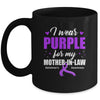 Support I Wear Purple For My Mother-In-Law Alzheimer's Awareness Mug | teecentury