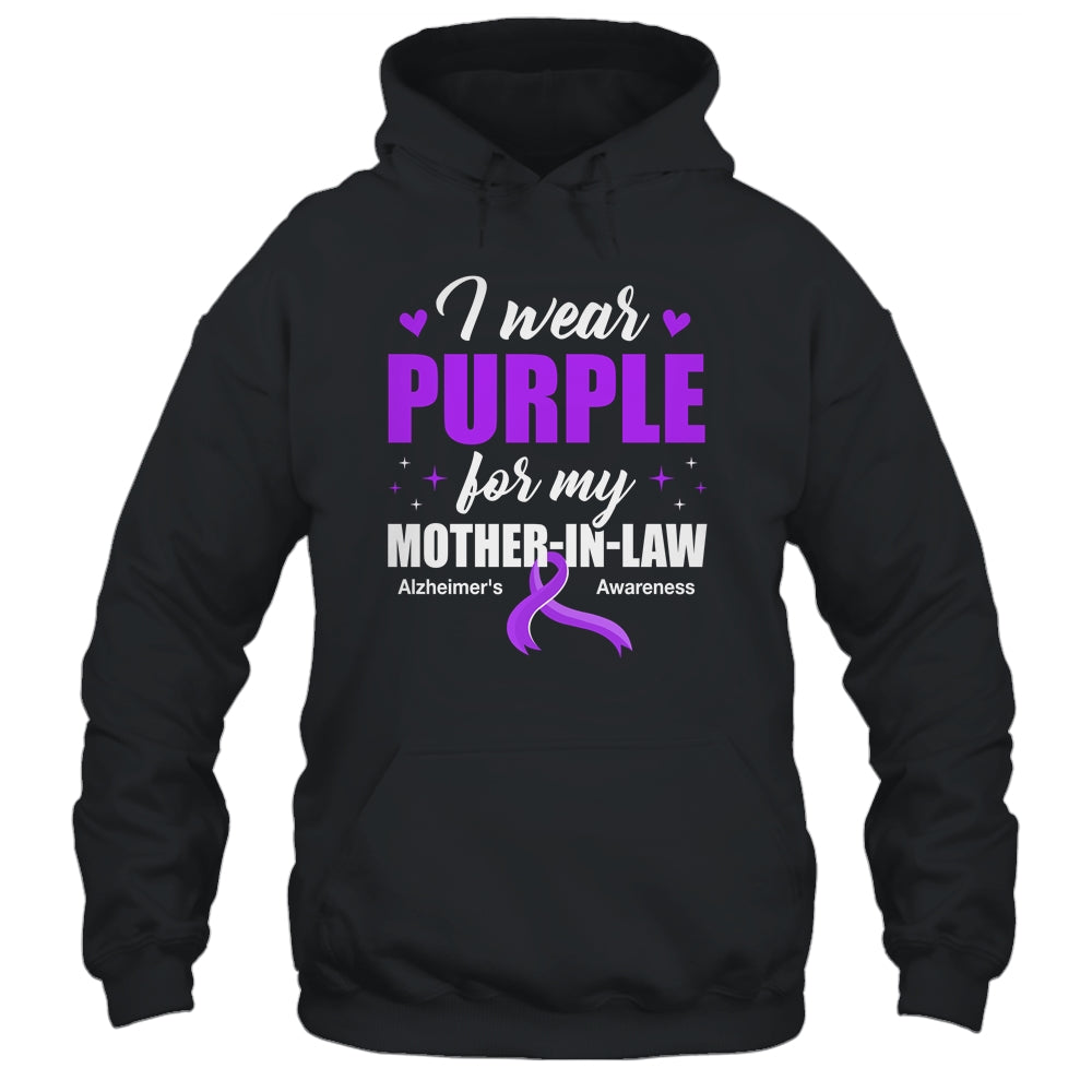Support I Wear Purple For My Mother-In-Law Alzheimer's Awareness Shirt & Hoodie | teecentury