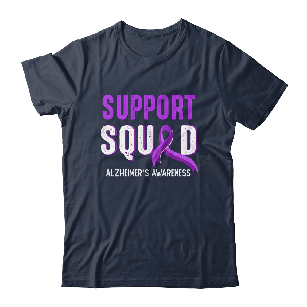 Support Squad Alzheimer's Awareness Purple Ribbon Shirt & Hoodie | teecentury