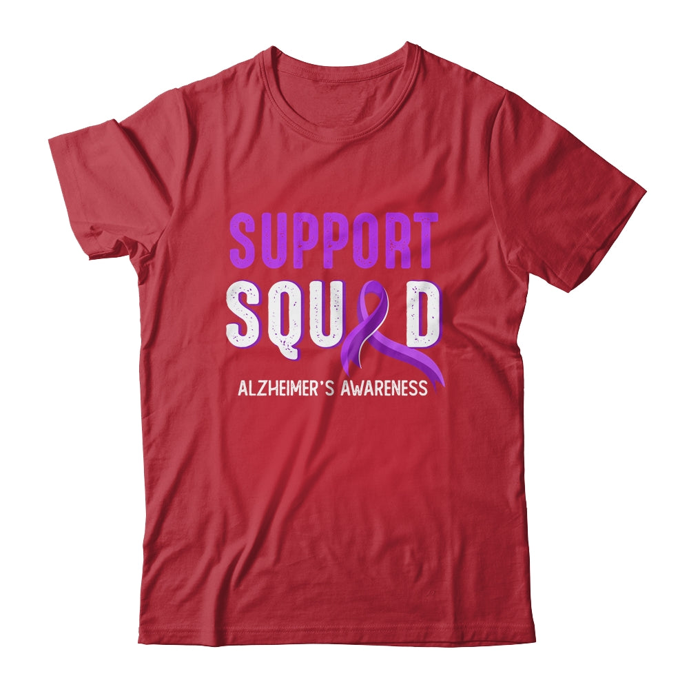 Support Squad Alzheimer's Awareness Purple Ribbon Shirt & Hoodie | teecentury
