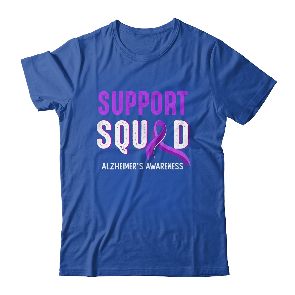 Support Squad Alzheimer's Awareness Purple Ribbon Shirt & Hoodie | teecentury