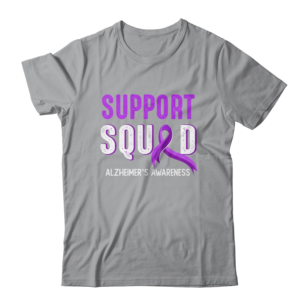 Support Squad Alzheimer's Awareness Purple Ribbon Shirt & Hoodie | teecentury