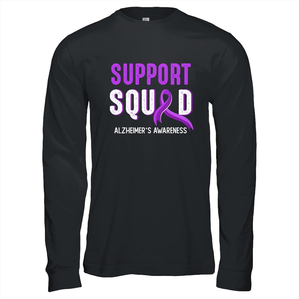 Support Squad Alzheimer's Awareness Purple Ribbon Shirt & Hoodie | teecentury