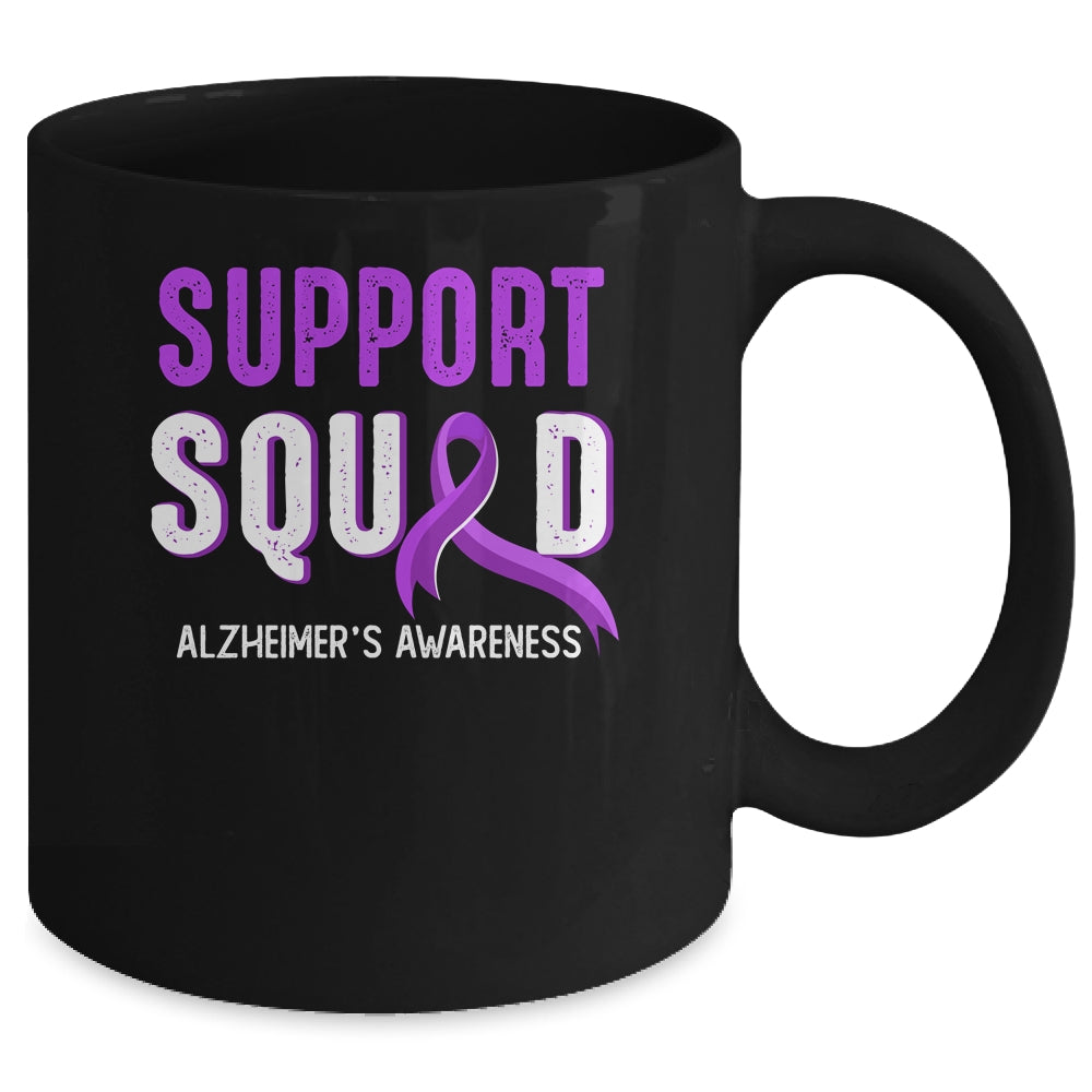 Support Squad Alzheimer's Awareness Purple Ribbon Mug | teecentury