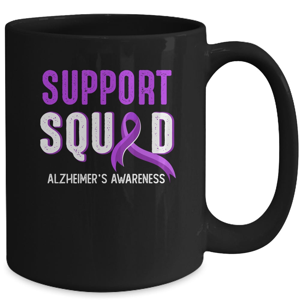 Support Squad Alzheimer's Awareness Purple Ribbon Mug | teecentury