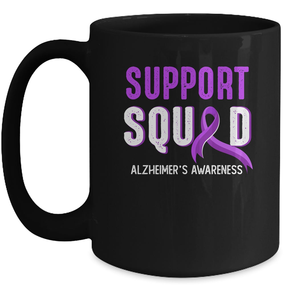 Support Squad Alzheimer's Awareness Purple Ribbon Mug | teecentury