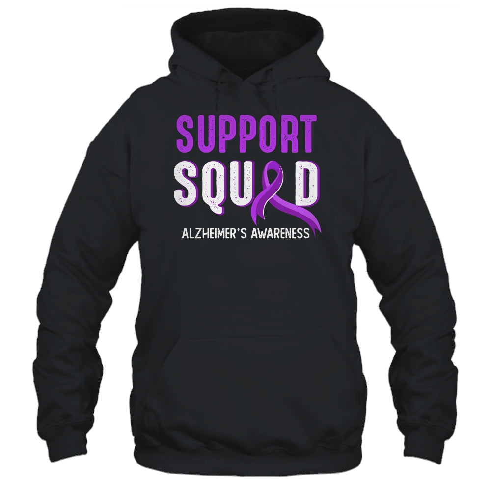 Support Squad Alzheimer's Awareness Purple Ribbon Shirt & Hoodie | teecentury