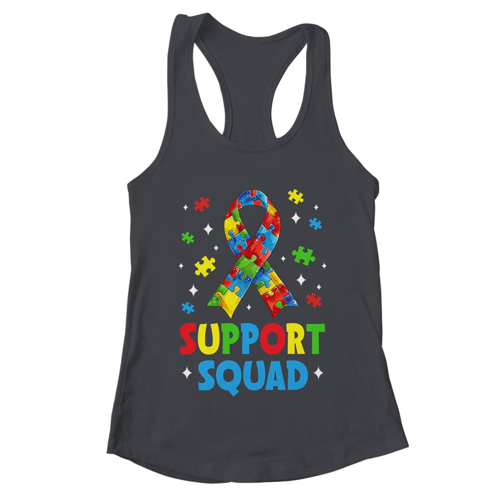 Support Squad Autism Awareness Month Ribbon Men Women Kids Shirt & Tank Top | teecentury