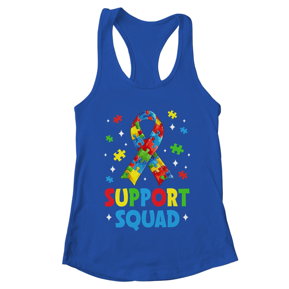 Support Squad Autism Awareness Month Ribbon Men Women Kids Shirt & Tank Top | teecentury