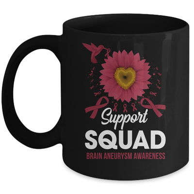 Support Squad Brain Aneurysm Awareness Sunflower Hummingbird Mug | teecentury