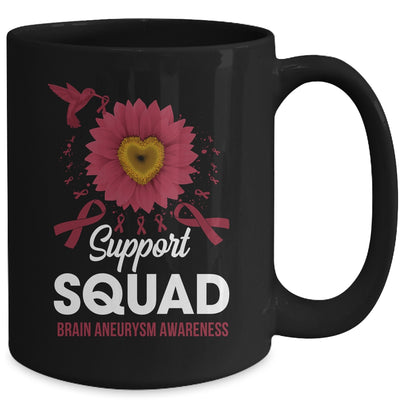 Support Squad Brain Aneurysm Awareness Sunflower Hummingbird Mug | teecentury