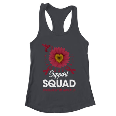 Support Squad Brain Aneurysm Awareness Sunflower Hummingbird Shirt & Tank Top | teecentury