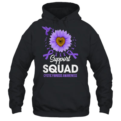 Support Squad Cystic Fibrosis Awareness Sunflower Hummingbird Shirt & Tank Top | teecentury