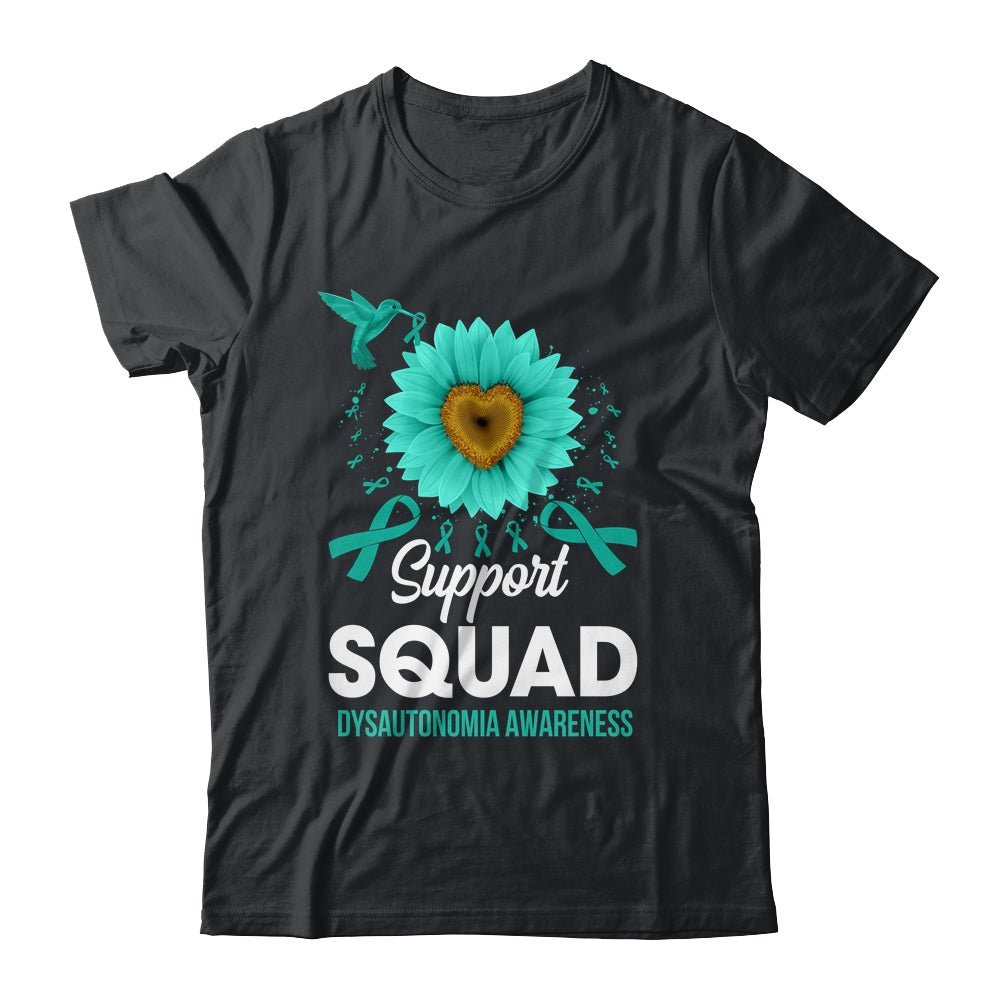 Support Squad Dysautonomia Awareness Sunflower Hummingbird Shirt & Tank Top | teecentury