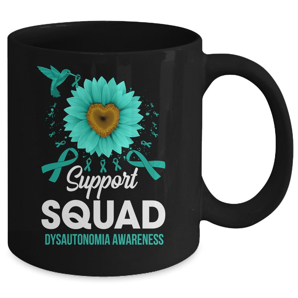 Support Squad Dysautonomia Awareness Sunflower Hummingbird Mug | teecentury