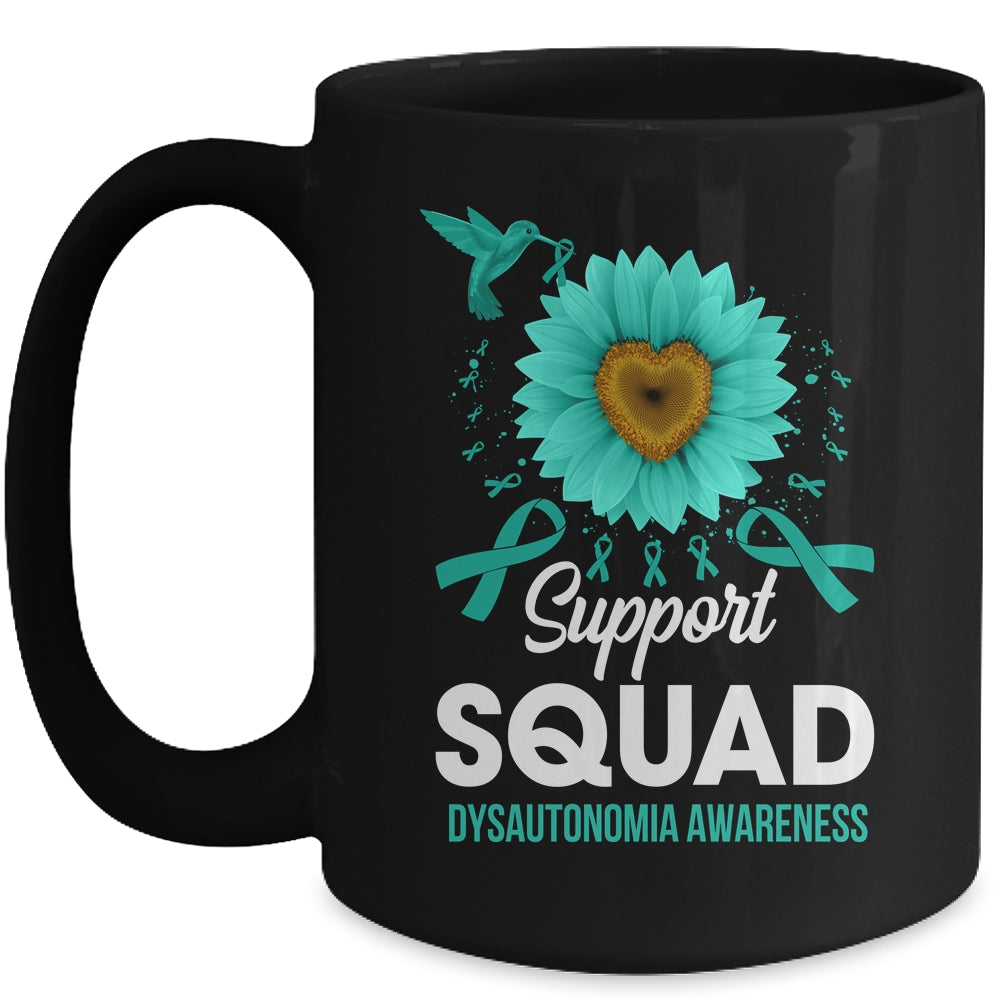 Support Squad Dysautonomia Awareness Sunflower Hummingbird Mug | teecentury