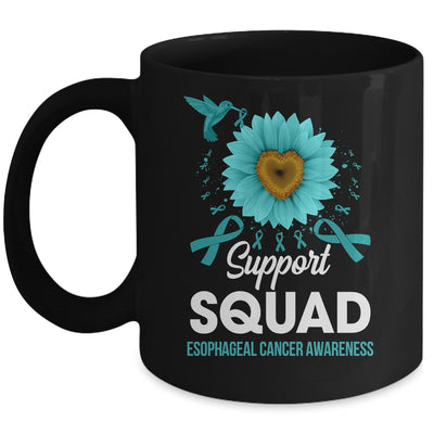 Support Squad Esophageal Cancer Awareness Sunflower Hummingbird Mug | teecentury