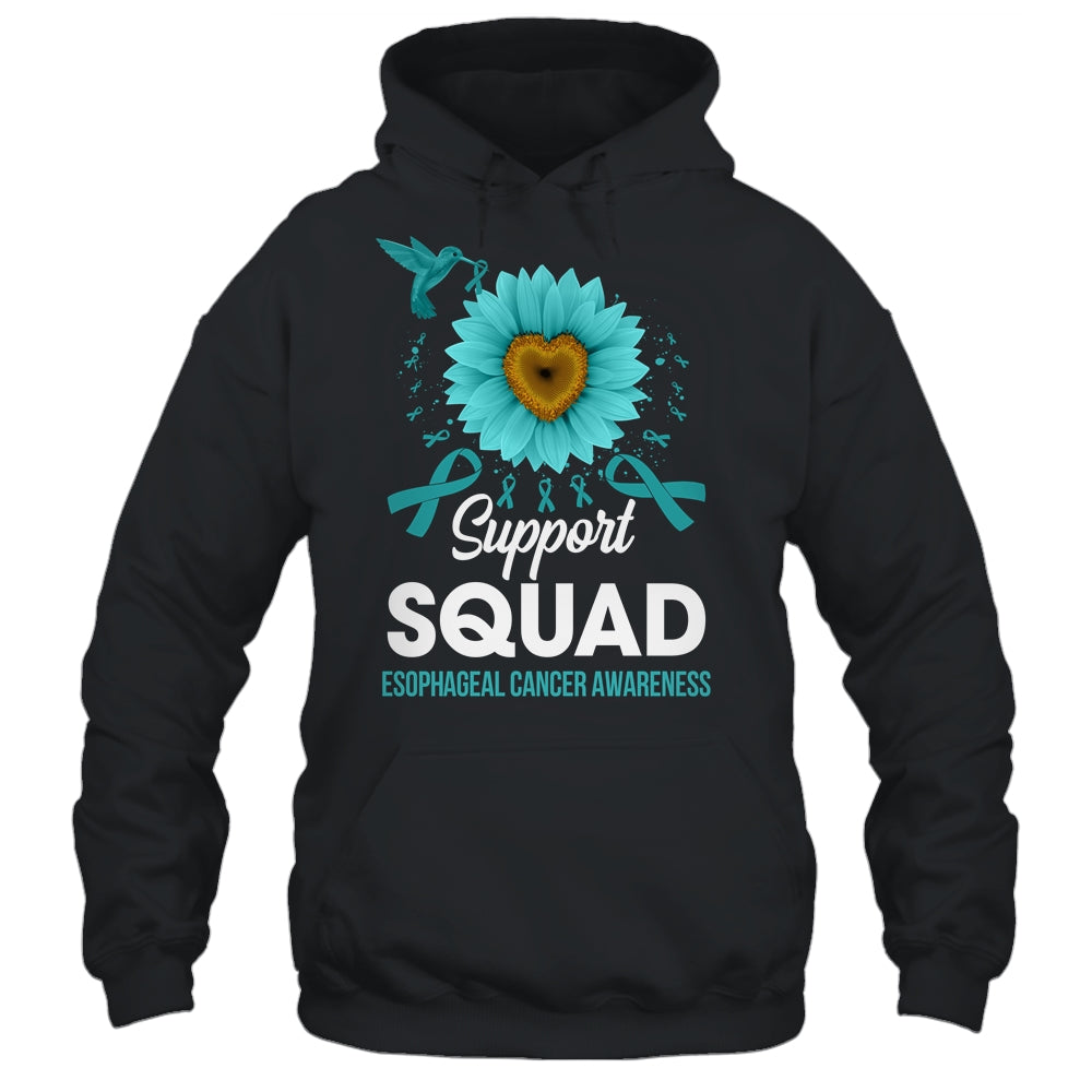 Support Squad Esophageal Cancer Awareness Sunflower Hummingbird Shirt & Tank Top | teecentury