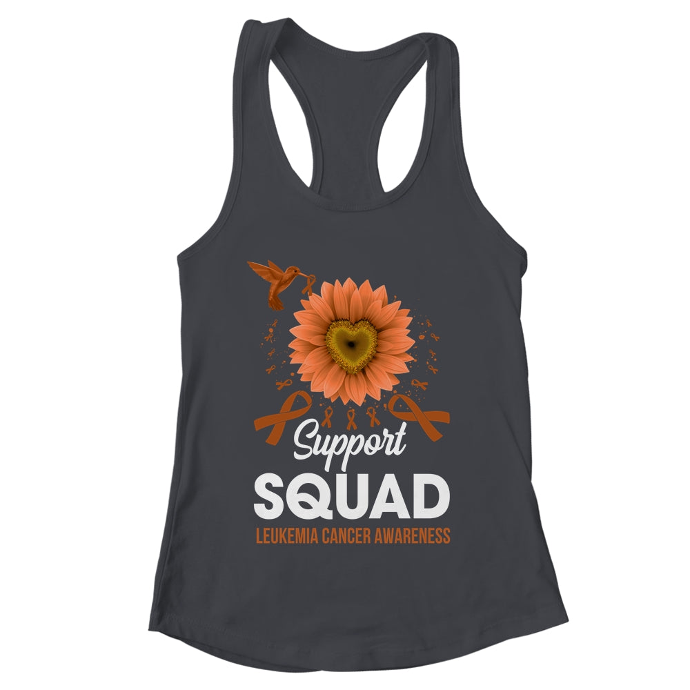 Support Squad Leukemia Cancer Awareness Sunflower Hummingbird Shirt & Tank Top | teecentury