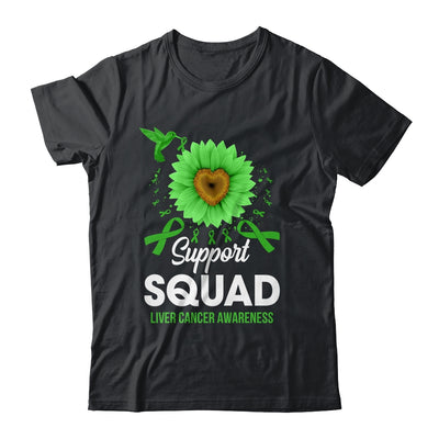 Support Squad Liver Cancer Awareness Sunflower Hummingbird Shirt & Tank Top | teecentury