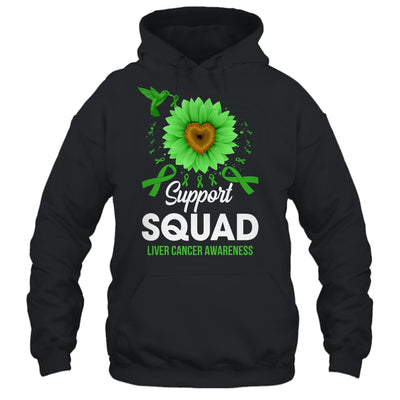 Support Squad Liver Cancer Awareness Sunflower Hummingbird Shirt & Tank Top | teecentury