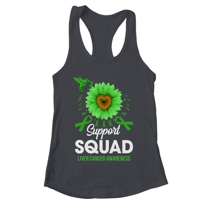 Support Squad Liver Cancer Awareness Sunflower Hummingbird Shirt & Tank Top | teecentury
