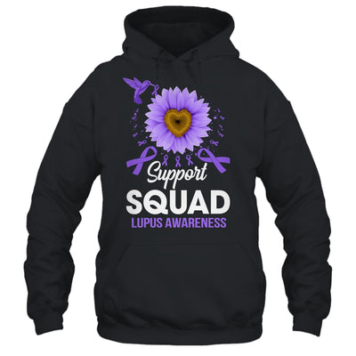 Support Squad Lupus Awareness Sunflower Hummingbird Shirt & Tank Top | teecentury