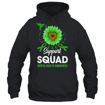 Support Squad Mental Health Awareness Sunflower Hummingbird Shirt & Tank Top | teecentury