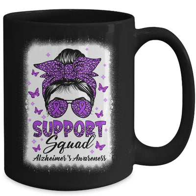 Support Squad Messy Bun Butterfly Alzheimer's Awareness Mug | teecentury