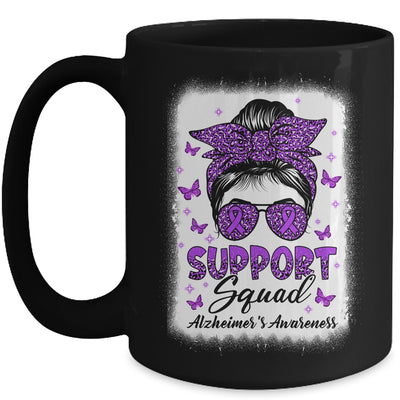 Support Squad Messy Bun Butterfly Alzheimer's Awareness Mug | teecentury
