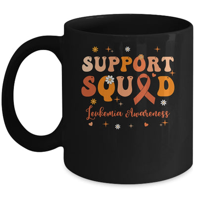 Support Squad Orange Ribbon Leukemia Awareness Blood Cancer Mug | teecentury