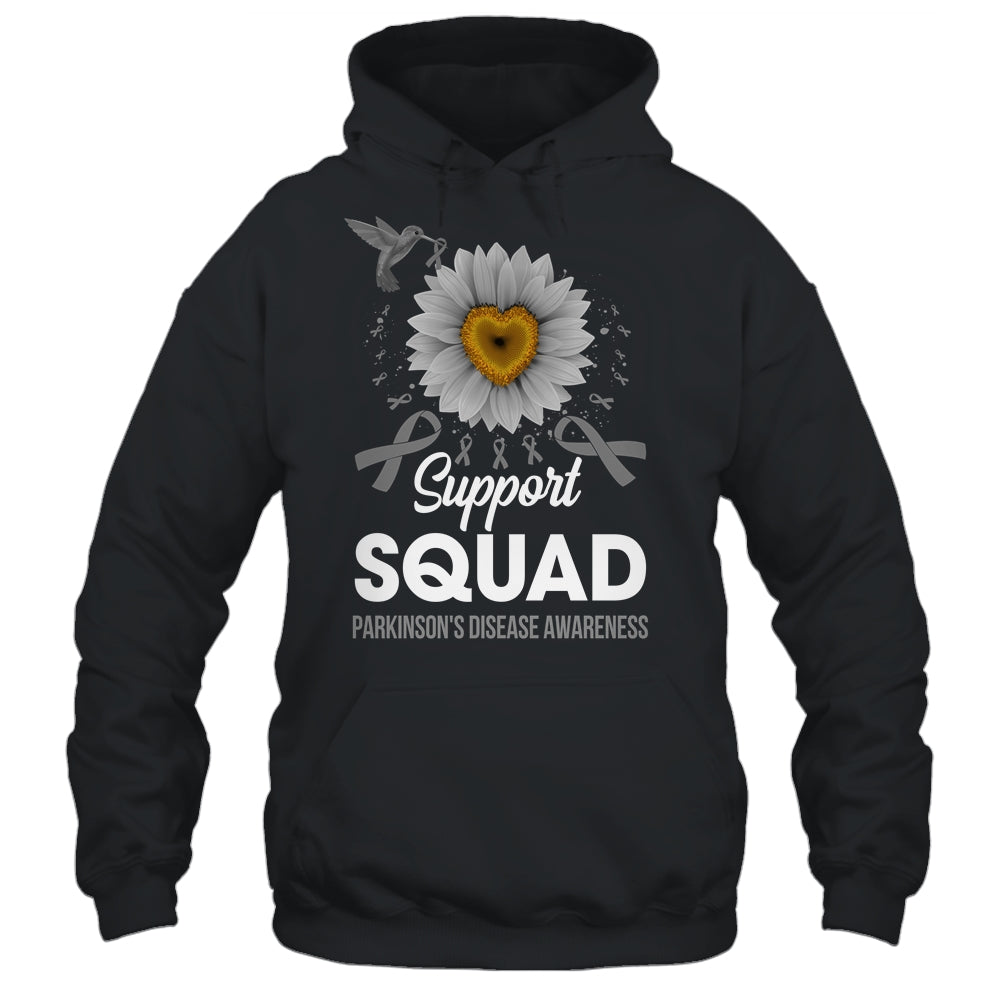 Support Squad Parkinson's Disease Awareness Sunflower Hummingbird Shirt & Tank Top | teecentury