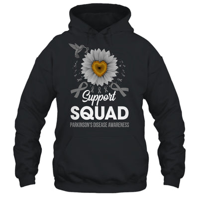 Support Squad Parkinson's Disease Awareness Sunflower Hummingbird Shirt & Tank Top | teecentury