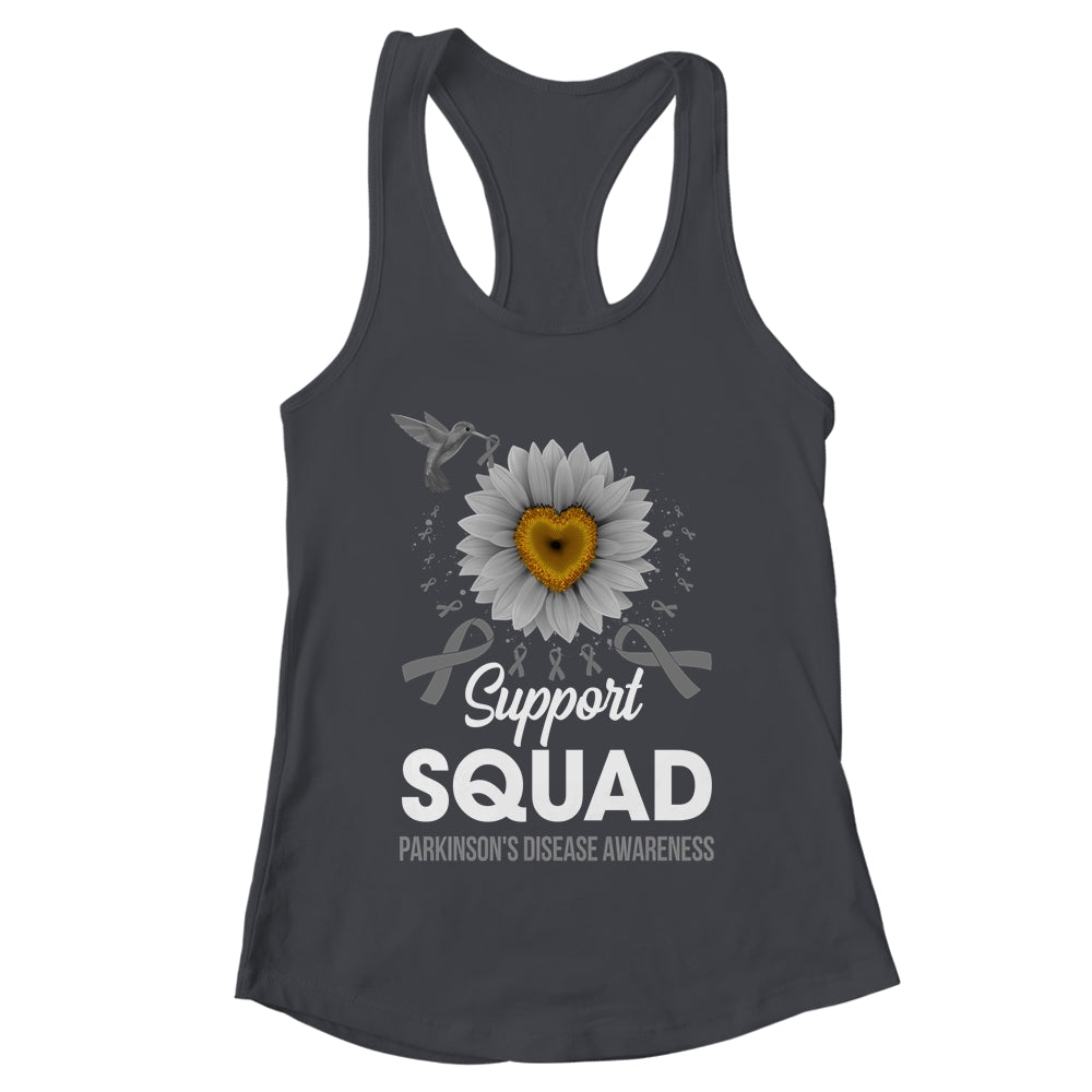 Support Squad Parkinson's Disease Awareness Sunflower Hummingbird Shirt & Tank Top | teecentury