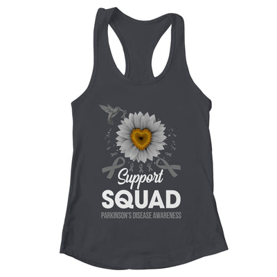 Support Squad Parkinson's Disease Awareness Sunflower Hummingbird Shirt & Tank Top | teecentury