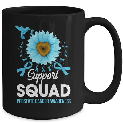 Support Squad Prostate Cancer Awareness Sunflower Hummingbird Mug | teecentury