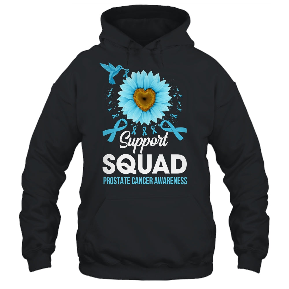 Support Squad Prostate Cancer Awareness Sunflower Hummingbird Shirt & Tank Top | teecentury