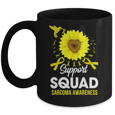Support Squad Sarcoma Awareness Sunflower Hummingbird Mug | teecentury