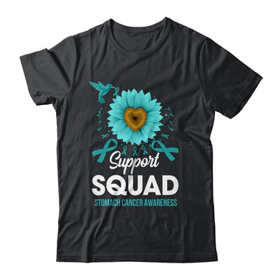 Support Squad Stomach Cancer Awareness Sunflower Hummingbird Shirt & Tank Top | teecentury