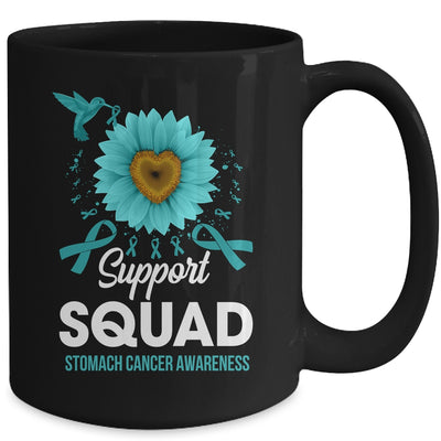 Support Squad Stomach Cancer Awareness Sunflower Hummingbird Mug | teecentury