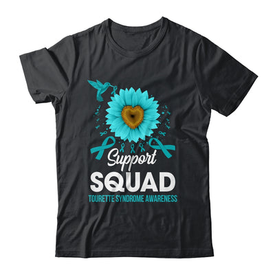 Support Squad Tourette Syndrome Awareness Sunflower Hummingbird Shirt & Tank Top | teecentury