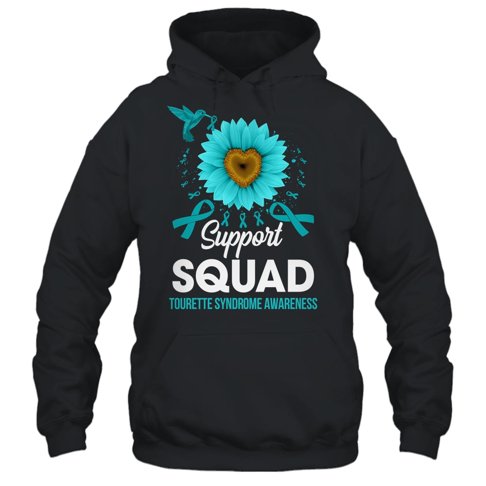 Support Squad Tourette Syndrome Awareness Sunflower Hummingbird Shirt & Tank Top | teecentury