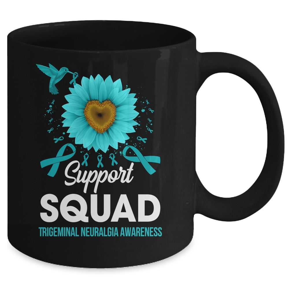 Support Squad Trigeminal Neuralgia Awareness Sunflower Hummingbird Mug | teecentury