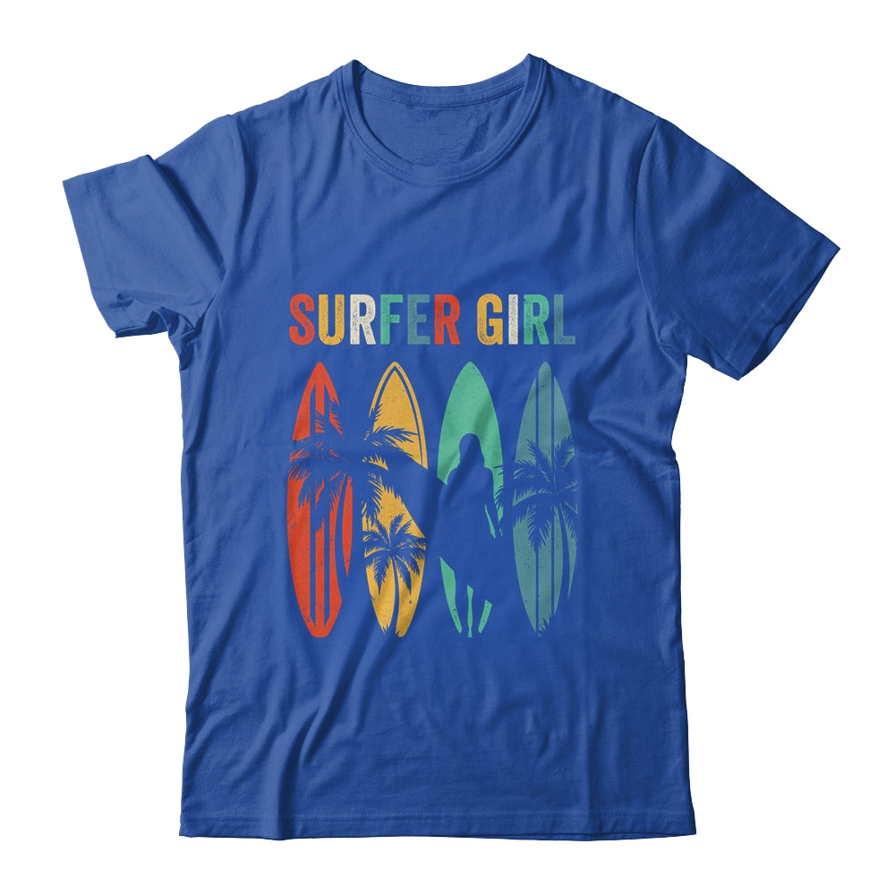 Surfer Girl Surfboard Surfing Women Girls Surf Ocean Surfing Shirt & Tank Top | teecentury